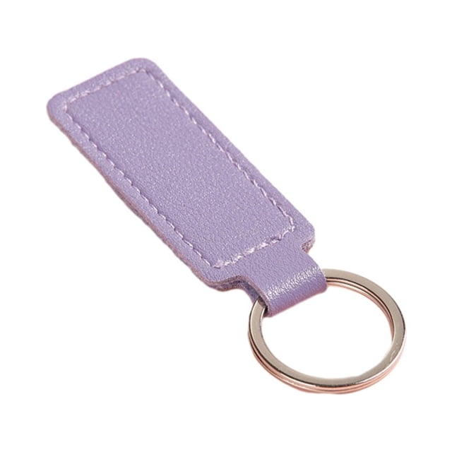 mmirethe Leather Lightweight Key Ring Hoop - Convenient And Durable For Everyday Suitable For Men And Women Motorcycle Keychain Violet Silver Ring