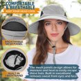 thumbnail image 6 of Women's/Men's Sun Hat, UPF50+ Wide Brim Bucket Hat Waterproof for Garden Beach Park Safari Travel/Light Grey, 6 of 9