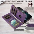 thumbnail image 2 of For Google Pixel 9 / 9 Pro Wallet Case, 9 Card Slots RFID Blocking Crossbody Leather Cover, Zipper Pocket, Detachable Wrist & Shoulder Strap, Magnetic Shockproof Protective Phone Case for Women, 2 of 11