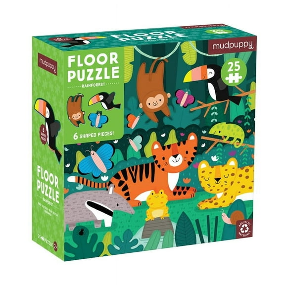 Rainforest 25 Piece Floor Puzzle with Shaped Pieces (Other)