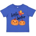 thumbnail image 3 of Inktastic Little Sister Pumpkins with Fall Leaves Girls Toddler T-Shirt, 3 of 5