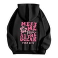 thumbnail image 5 of yardsong Meet Me At The Ocean Hoodies for Women Long Sleeve Hooded Sweatshirts with Pocket Drawstring Letter Print Graphic Pullover Top 2025 Black,XL, 5 of 5