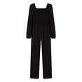 thumbnail image 6 of jjayotai Womens Jumpsuit, Casual Loose Jumpsuit Long Sleeved Wide Leg Trouser With Pockets Black XXXXXL, 6 of 6