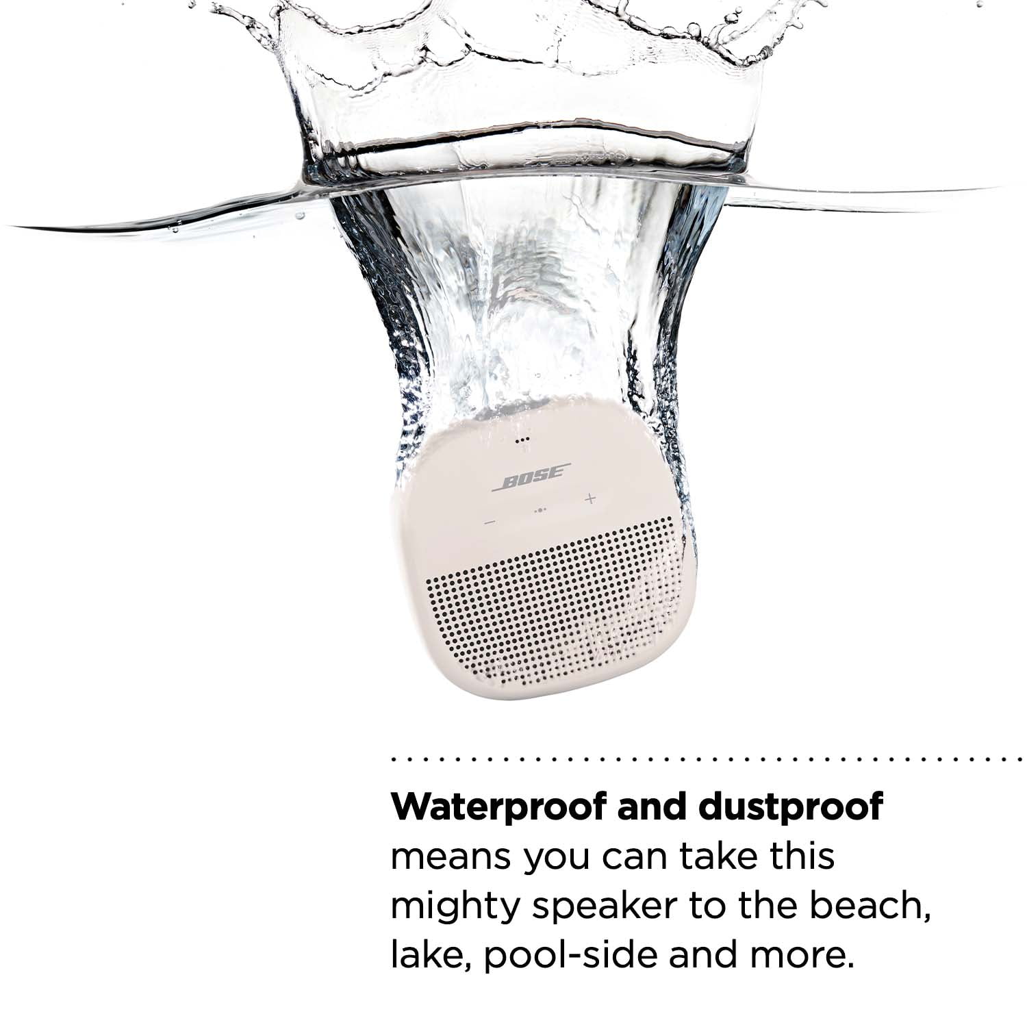Bose SoundLink Micro Waterproof Wireless Bluetooth Portable Speaker, White Smoke  (图4)