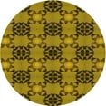 thumbnail image 1 of Ahgly Company Machine Washable Indoor Round Transitional Dark Bronze Brown Area Rugs, 4' Round, 1 of 7
