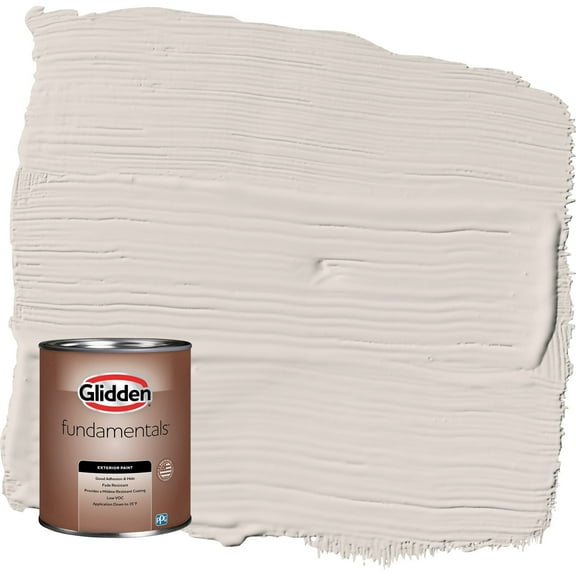 Glidden Fundamentals Steel Me / Beige Satin Exterior Paint, 1 Quart