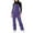 Purple, variant on Women's Bib Snow Pants Windproof Waterproof Hiking Insulated Romper Snowpants Overalls with Pockets for Skiing Yellow 2XL