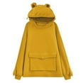 thumbnail image 2 of Winter Warm Fleece Hoodie - Frog Design, Thick and Oversized Sweatshirt Outwear, 2 of 5