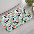 thumbnail image 2 of Boston Terriers and Pioneer Flower Bathroom Rugs Mat,Non Slip Microfiber Bathroom Rug,Rubber Backing,Soft Bathroom Mats for Bathroom Floor,Tub and Shower,17x30in(43x75cm), 2 of 5