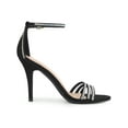 thumbnail image 3 of BLISSFUL STEP Women's Round Toe Rhines Ankle Strap Stiletto Heels Sandals Black 8.5, 3 of 8