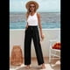 thumbnail image 5 of Pantalones Anchos de Mujer, Talla XXL, Color Negro, 5 of 8