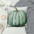 thumbnail image 2 of JRXY Fall Pumpkin Pillow Covers Teal Watercolor Decorative Throw Pillows Farmhouse Outdoor Thanksgiving Cushion Covers 24x24in, 2 of 5