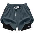 thumbnail image 7 of FAHXNVB 2 in 1 Double Layer Running Shorts for Women High Waisted Gym Yoga Short Pants Summer Stretch Athletic Workout Shorts,XL, 7 of 7