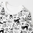 thumbnail image 5 of HCYSFG Halloween Pajamas for Boys Pumpkin Black Cat Print 2 Piece Long Sleeve Shirt with Pull On Pants Kids Sleepwear Holiday Lounge PJs Set, 5 of 5