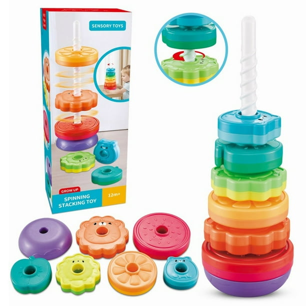 Genérico apilador Giratorio, para apilar y Girar,Juguetes para niños pequeños Anillos apilables de arcoíris - Juguetes apilables giratorios para niños pequeños, Juguetes apiladores de Anillos d Genérico apilador Giratorio, para apilar y Girar,Juguetes para niños pequeños Anillos apilables de arcoíris - Juguetes apilables giratorios para niños pequeños, Juguetes apiladores de Anillos d