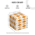 thumbnail image 4 of Goofa Orange argyle Pattern Tissue Box Cover PVC Leather Tissue Holder Square Facial Tissue Case Facial Paper Organizer Dispenser for Bathroom, Vanity Countertop, 4 of 7