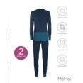 thumbnail image 6 of MeMoi Women's 2 Piece Two Tone Blue and Gray Pajama Set - Womens - Female, 6 of 10