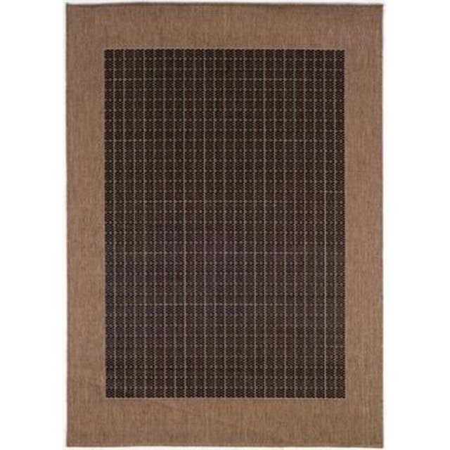 Couristan 10053012020037T 2 x 3 ft. 7 in. Recife Checkered Field Rug - Grey & White
