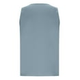 thumbnail image 5 of Men's Cotton Linen Tank Top UPF 50+ Sun Protection Beach Summer Swim Shirts Breathable Workout Gym Running Athletic Sleeveless Shirts Big and Tall Size M-4XL Light Blue, 5 of 5