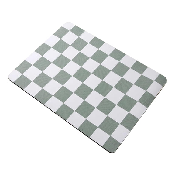 Jkung Plaid Coffee Machine Mat Absorbent Diatom Mud Drying Pad Easy-care Dining Table Mat Non-Slip Kitchen Bar Accessory