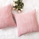 thumbnail image 5 of Funda de cojín de terciopelo para sofá de estilo europeo, textura de pana a rayas, 2 piezas, rosa, 5 of 5