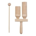 thumbnail image 3 of Percussion Wood Block 2 Tone Wooden Percussion Musical Instrument Children Musical Toys with Mallet, 3 of 5