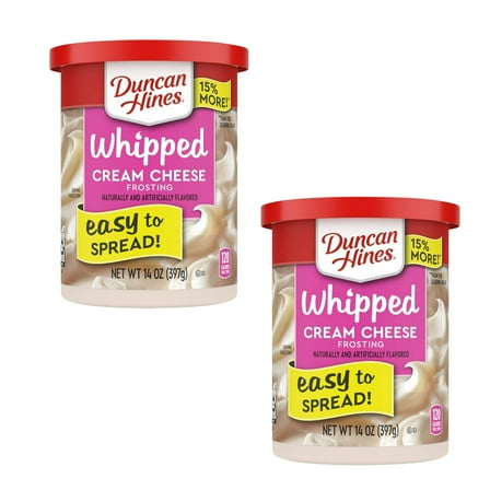 ( 2 Pack ) Duncan Hines Whipped Cream Cheese Frosting 14 Oz
