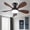 Brown, variant on 33In Low Profile Ceiling Fans with Lights and Remote/APP Control, White Modern Flush Mount Ceiling Fan with 5 Reversible Blades for Outdoor Patio,Small Room,Bedroom