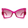 thumbnail image 3 of Womens Thick Plastic Oversized Cat Eye Butterfly Fashion Sunglasses Fuchsia - Burgundy, 3 of 8