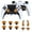 Golden, variant on Metal High/Low Thumbstick Caps Compatible with PlayStation 5 Edge Controller, Paddles & Back Buttons Kit for PS5 Gamepad-Silver