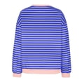 thumbnail image 4 of Womens Striped Oversized Long Sleeve Crew Neck Casual Shirts Basic Pullover Tops Sweatshirts 2026 Fall Clothes Going Out Top, 4 of 4