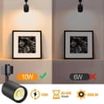 thumbnail image 4 of VANoopee 8 Pack J Type Track Lighting Heads 10W Dimmable LED Track Light Heads for Juno Track Light Replacement Fixtures Bright 3000K Warm White Ceiling Spotlight, Flicker Free CRI90+ 24° 800lm Black, 4 of 5