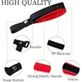 thumbnail image 2 of 2 Pack Hands Free Adjustable Wrist Strap. Dog Leash Wrist Safety Strap. Velcro Design. Soft Comfortable Diving Fabric Wrist Strap Dog Leash for Stroller. Wheelchair ( Black & Orange ), 2 of 5