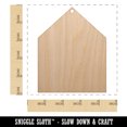 thumbnail image 2 of Simple House Solid Wood Holiday Christmas Tree Ornament Unfinished DIY Pre-Drilled Craft, 2 of 7