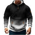 thumbnail image 3 of Awdenio Sweatshirts for Men Fleece Hoodie Casual Long Sleeve 1/4 Zipper Pullover Sweatshirts, 3 of 5