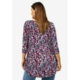 thumbnail image 2 of ellos Plus Size Stretch Knit Scoop Neck 3/4 Sleeve Curved Hem Tunic, 2 of 2