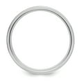 thumbnail image 2 of 14k White Gold 6mm Lightweight Comfort Fit Brushed Satin/Polished Line Edge Wedding Band Size 7.5 WB103L, 2 of 3