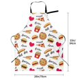 thumbnail image 6 of Goofa Fast Food Printed Waterproof Apron 33" Chef Aprons for Men Heavy Duty Chemical Work Apron Adjustable Bib Apron, 6 of 9