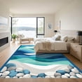 thumbnail image 3 of ODIKA 6x9 Machine Washable Non-Slip Area Rug, Abstract Teal High Traffic Rug, Blue, 1094738, 3 of 7