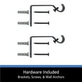 thumbnail image 6 of Mainstays 28-48 in. Cedric Petite Café Adjustable Curtain Rod, 1/2 in. Diameter, Black, 6 of 6