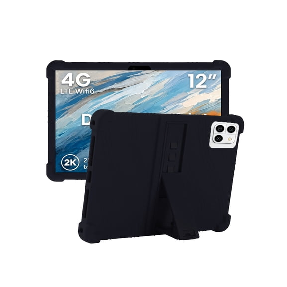 HYRACPO Silicone Case for Callsky Ctab12 12 inch, Soft Flexible Shockproof Protective Tablet Cover, Anti-Scratch & Lightweight Slim Design-Black