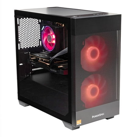 PowerSpec G520 Gaming PC AMD Ryzen 5 7600X3D 4.1GHz Processor AMD Radeon RX 7600 8GB GDDR6 16GB DDR5-6000 RAM 1TB Solid State Drive Wi-Fi BT W11H