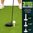 thumbnail image 3 of GoSports Golf Hitting Mat - PRO 5 x 5 ft - 15 mm Artificial Turf Training Mat for Indoor/Outdoor Swing Practice, Includes 3 Rubber Tees, 3 of 6