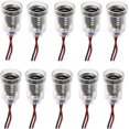 thumbnail image 1 of 10PCS E10 Lamps Base LED Screw Mount Small Bulbs Holder Light Socket with Wire Socket for Circuit Experiment Home Electrical Testing Accessories, 1 of 5