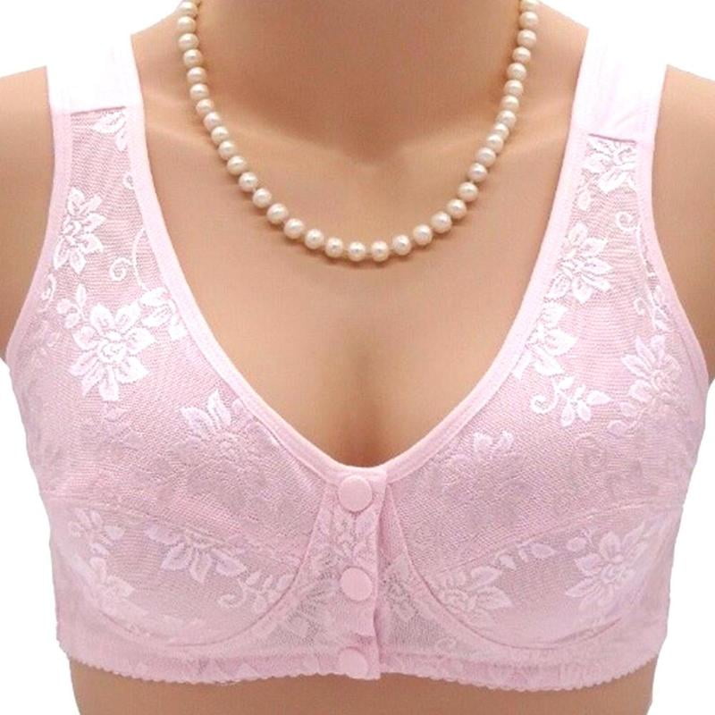 COOGOO - Women Wireless Cotton Bras Lingerie Front Close T-back Bra Leisure Comfortble Underwear