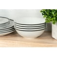 thumbnail image 5 of 10 Strawberry Street Simply Coupe 16-Piece Ceramic Dinnerware Set, Black, 5 of 9