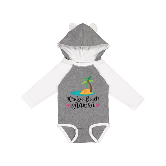 Inktastic Wailea Beach Hawaii Travel Souvenir Girls Long Sleeve Baby Bodysuit