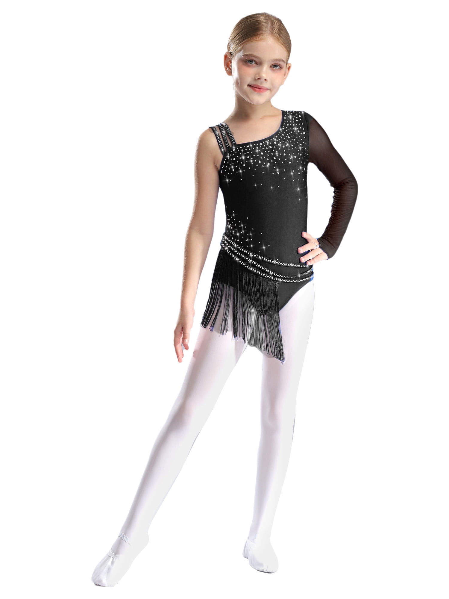 yunn⭐︎kids iiniim Kids Girls Sparkly Party Sequin Jumpsuit One Shoulders