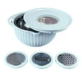 thumbnail image 2 of 4-1 Colander with Mixing Bowl Set, Rotatable Strainer Food Strainers and Colanders 2 Layer Stainless Steel Ergonomic Handle Versatile Vegetable Washing Bowl, 2 of 7