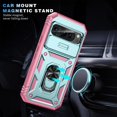 thumbnail image 3 of HCTian for Google 9/9 Pro Phone Case,360° Kickstand & Slide Camera Cover,Military Heavy Duty Full Body Hard Shell Shockproof Phone Case for Pixel 9 Pro,6.3 inch, 3 of 8